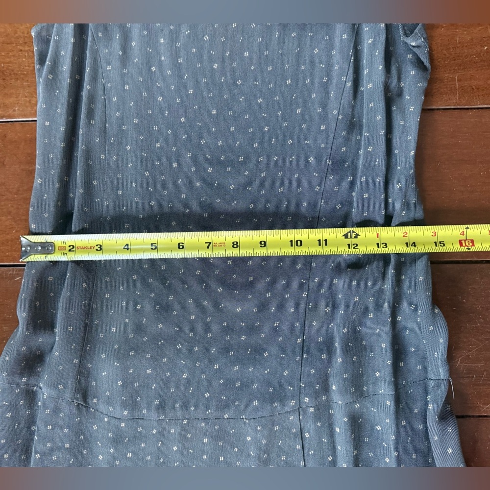 Club Monaco Charcoal Gray Sleeveless Mini Dress with Subtle Dot Print - Picture 8 of 8